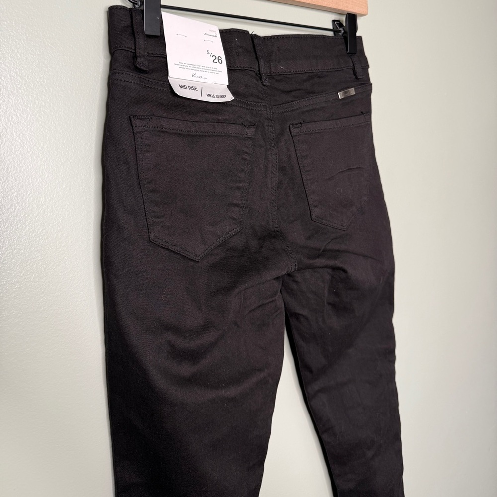 NWT KanCan Destroyed Ankle Skinny Jeans Distressed Black Women’s Size 26 - Picture 6 of 11